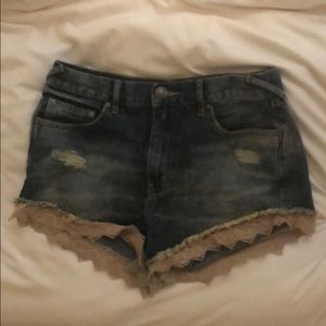 Free people denim shorts